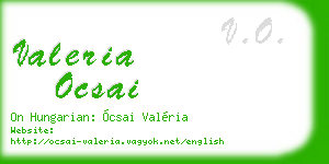 valeria ocsai business card