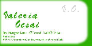 valeria ocsai business card